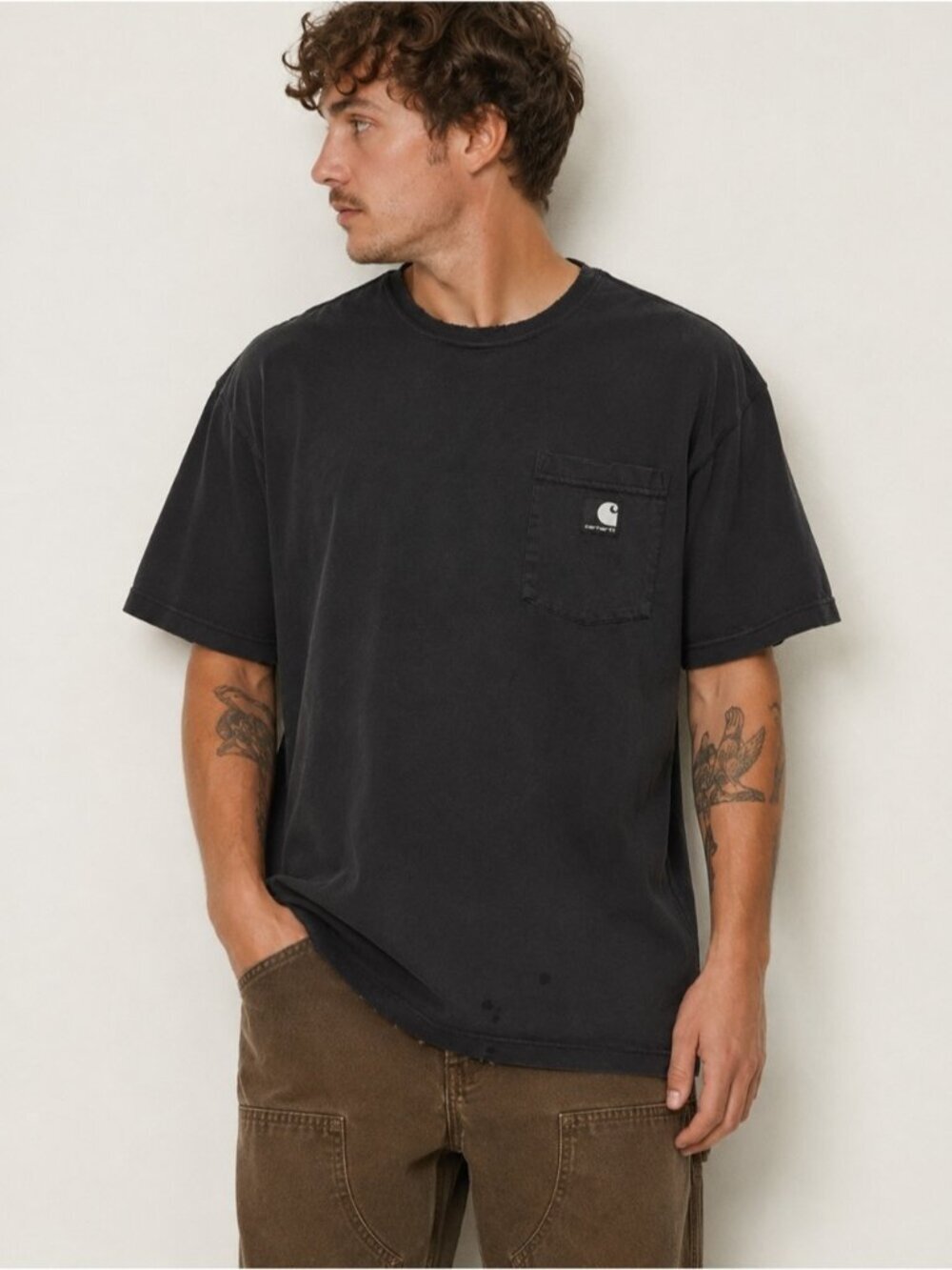 Carhartt Black Pocket T-Shirt Men’s XL Approx Relaxed Fit Workwear Tee